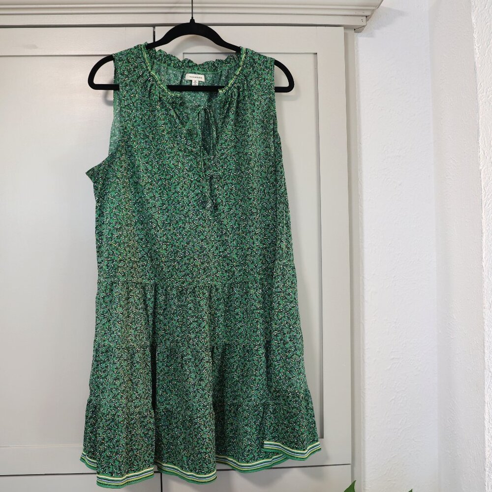 Max Studio Green Floral Dress - 1X, Stretchy & Lightweight